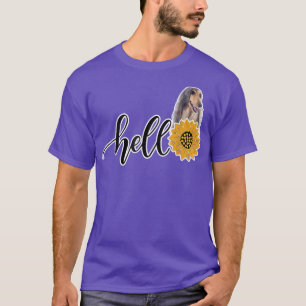 Camiseta Olá Sunflower Afghan Hound