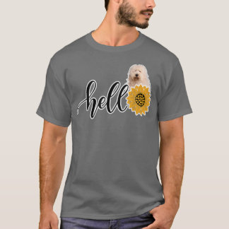 Camiseta Olá Sunflower Old English Sheepdog