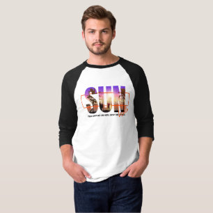 Camiseta Olá Sunshine Homens 3/4 Capa Raglan