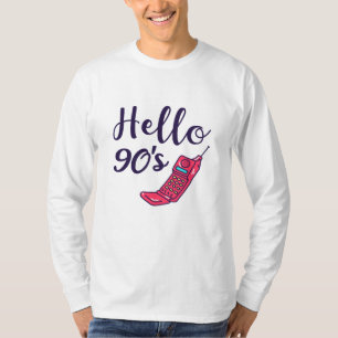 Camiseta Olá telefone celular dos 90