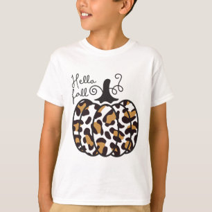 Camiseta Olá, Tema Quente Cheetah Pumpkin Leopard Mulheres