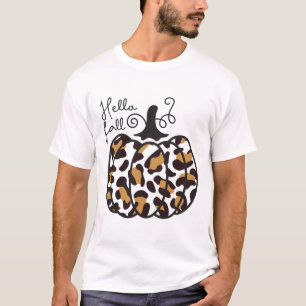 Camiseta Olá, Tema Quente Cheetah Pumpkin Leopard Mulheres