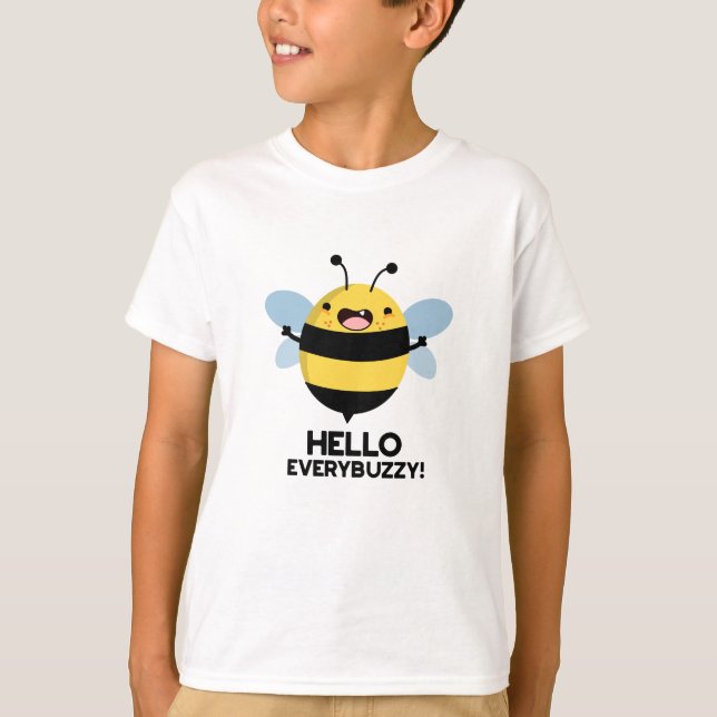 Camiseta Olá, Todos Engraçados Bee Pun (Frente)