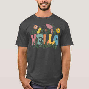 Camiseta Olá, Treze Flores, Tenho 13 Anos Feliz Nascimento