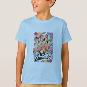 Camiseta Olá, Tropical de Férias de Praia da Summer Cute Fl