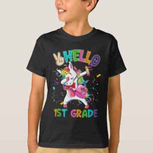 Camiseta Olá Unicórnio Dabbing da 1ª Série de Volta às Aula