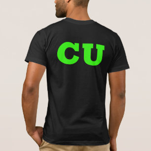 Camiseta Olá! veja-o engraçado verde-claro da tipografia