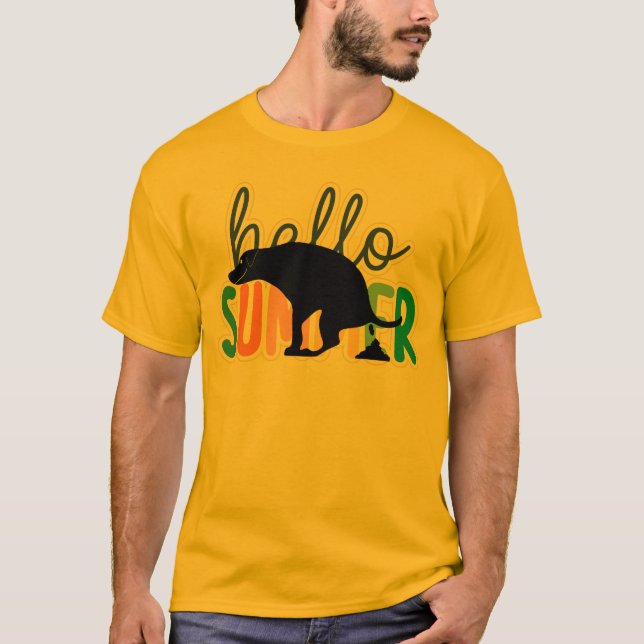 Camiseta Olá Verão ao Estilo Cachorro (Frente)