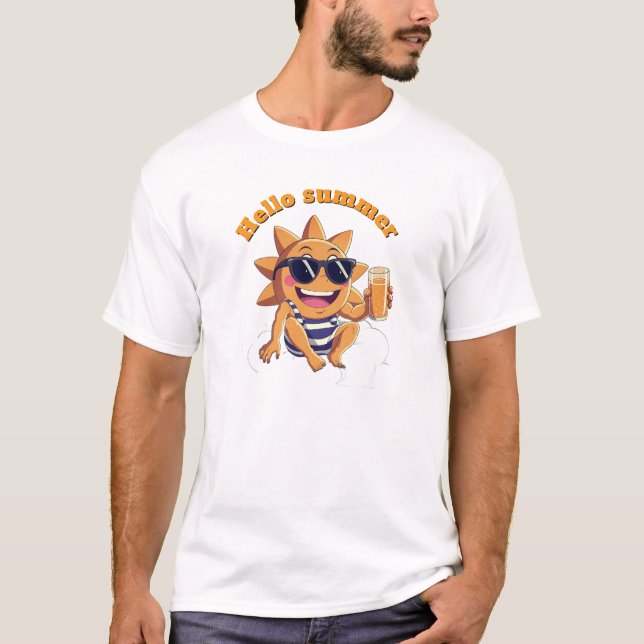 Camiseta Olá verão body de bebê (Frente)