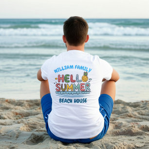 Camiseta Olá Verão Personalizado Família Correspondente Fér