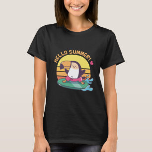 Camiseta Olá Verão, Tucano em Prancha de Surfe