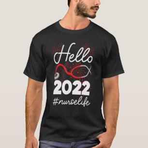 Camiseta Olá, Véspera do Feliz ano novo de Enfermeiro 2022