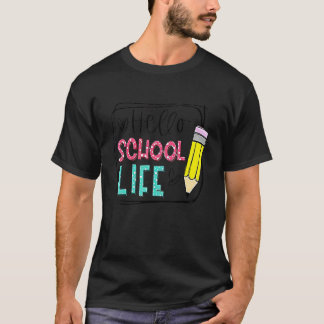 Camiseta Olá Vida Escolar Lápis Volta à Escola Professor Cr