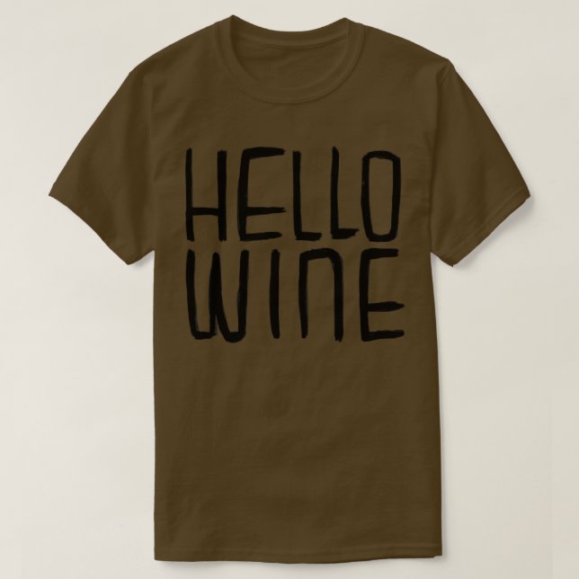 Camiseta Olá Vinho Tipografia Halloween Pun (Frente do Design)
