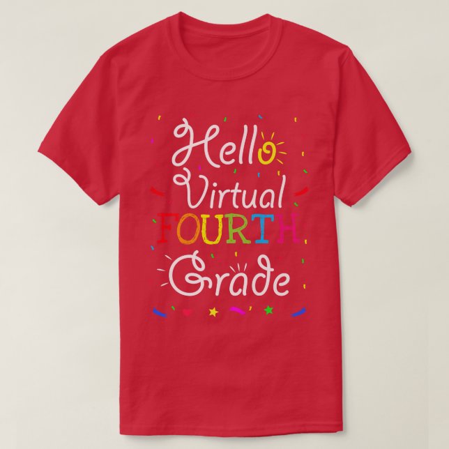 Camiseta Olá Virtual de 4º grau Virtual de 4º nível  (Frente do Design)