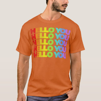 Camiseta OLÁ VOCÊ, Rainbow Faded Style Design