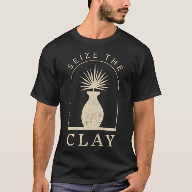 Camiseta Olaria Cerâmica Artista Aproveite O Barro Homens (Frente)