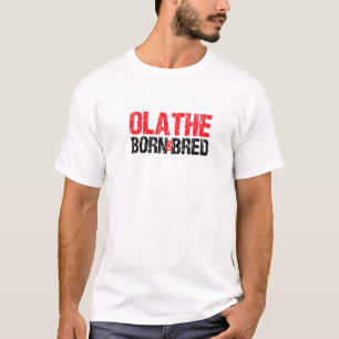 Camiseta Olathe Nascer E Bred Kansas Hometown Ks Home State