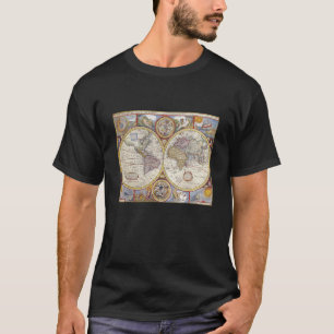 Camiseta Old Antique Vintage Map World 6