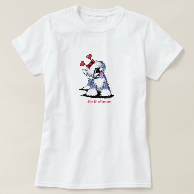 Camiseta Old English Sheepdog Love Bug (Frente do Design)