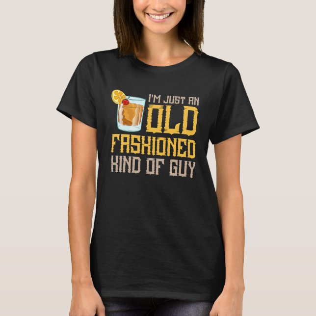 Camiseta Old Fashioned Drink Cocktail Recipe Whiskey (Frente)