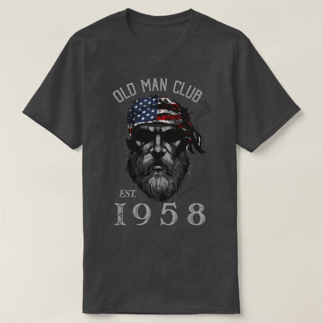 Camiseta Old Man Club EST 1958 (Frente do Design)