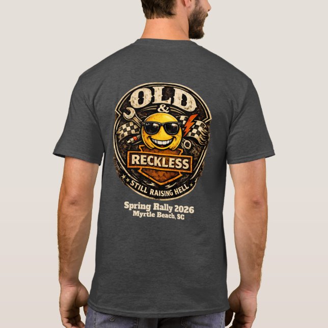 Camiseta Old Man Harley Tee Myrtle Beach Bike Week (Verso)