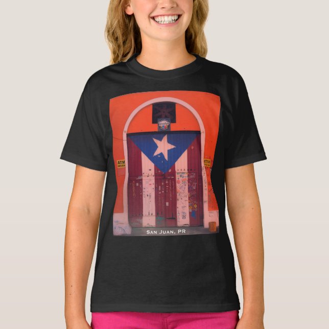 Camiseta Old San Juan, Puerto Rico Pride  (Frente)