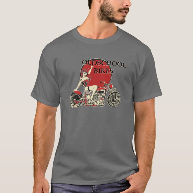 Camiseta - Old School Bikes - Retro (Frente)