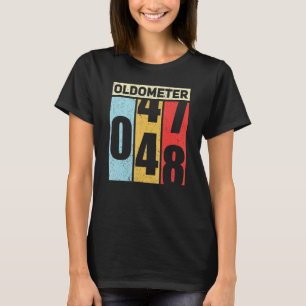 Camiseta Oldometer 47-48 Engraçado 48º Aniversário Odometer