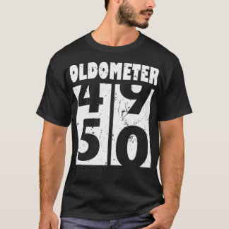 Camiseta Oldometer 50 Funny 50º Aniversário Presente 49-50
