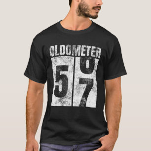 Camiseta Oldometer 56-57 anos Mulher de Velhice Gráfico 57T