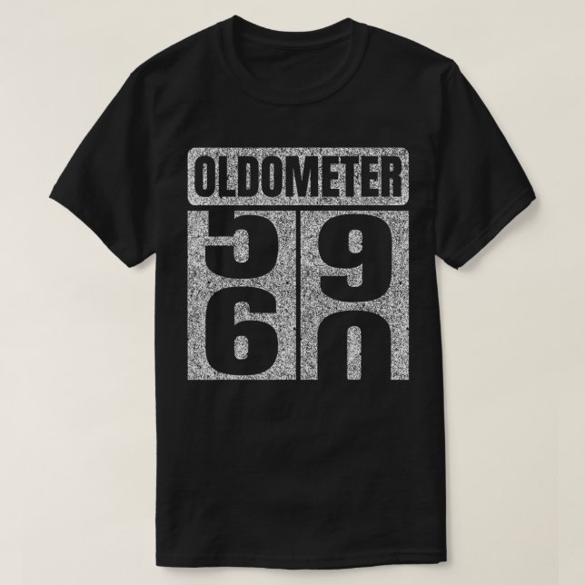 Camiseta Oldometer 5960 60º aniversário Oferece Idea 60 Ano (Frente do Design)