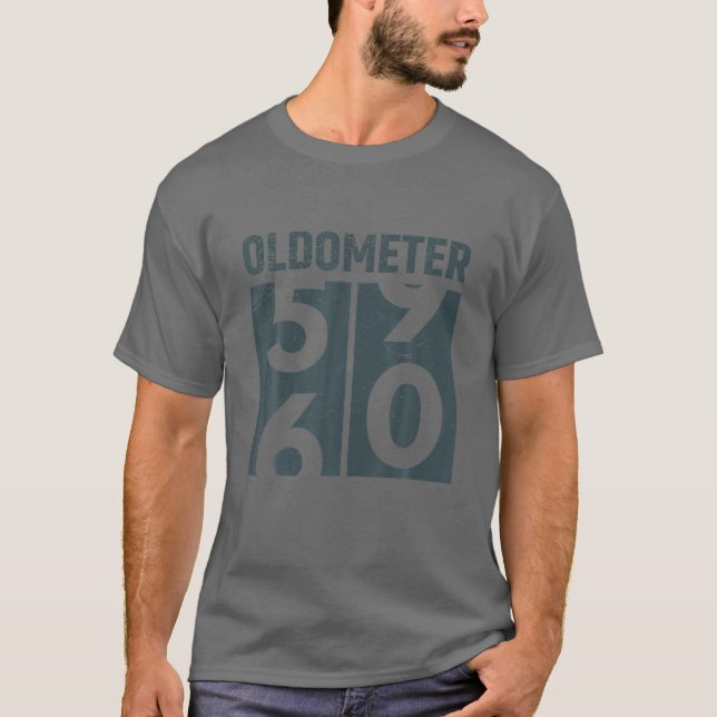 Camiseta Oldometer 60 T Engraçado 60º Aniversário Presente  (Frente)