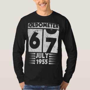 Camiseta Oldometer, 67 Anos, Aniversário Para Mim, Você Nas