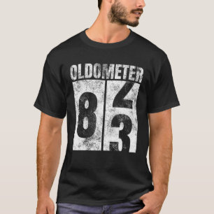 Camiseta Oldometer 82-83 anos Mulher de idade Gráfico 83R