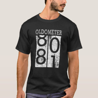 Camiseta Oldometer Funny 81ruas Aniversário Piada Pai em Co