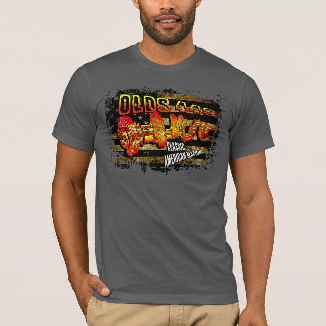 Camiseta Oldsmobile 442 - Clássico quente do eixo de (Frente)