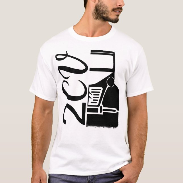Camiseta Oldtimer 2cv Typografie Halbe Ente (Frente)