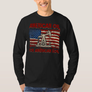 Camiseta Óleo Americano Para Bandeira Americana Do Solo
