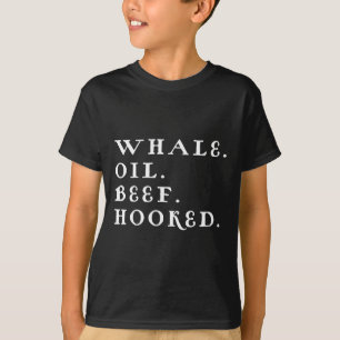 Camiseta Óleo de Baleia Carne Enganchada Engraçado Sem Expr