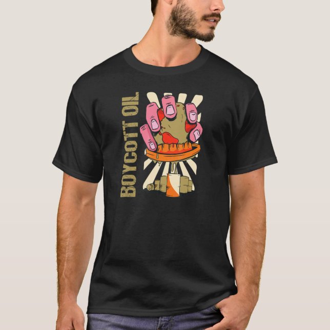 Camiseta Óleo de boicote de petróleo (Frente)