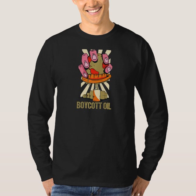 Camiseta Óleo de boicote de petróleo 3 (Frente)