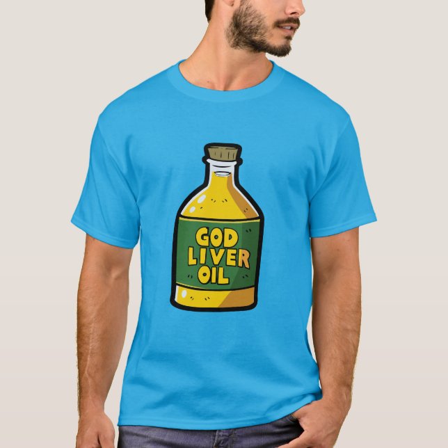Camiseta Óleo de fígado de Deus (Frente)