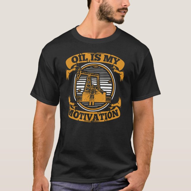 Camiseta Óleo de Fracking de Ativação de Fracker de Motivaç (Frente)