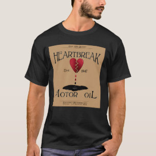 Camiseta Óleo de motor de quebra-coração