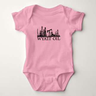 Camiseta Óleo de Wyatt/bebê/logotipo preto