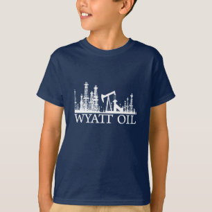 Camiseta Óleo de Wyatt/logotipo branco