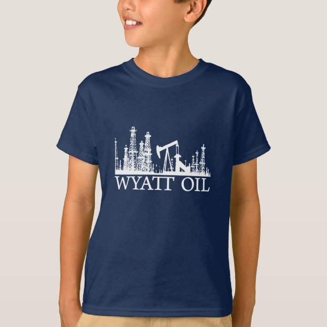 Camiseta Óleo de Wyatt/logotipo branco (Frente)