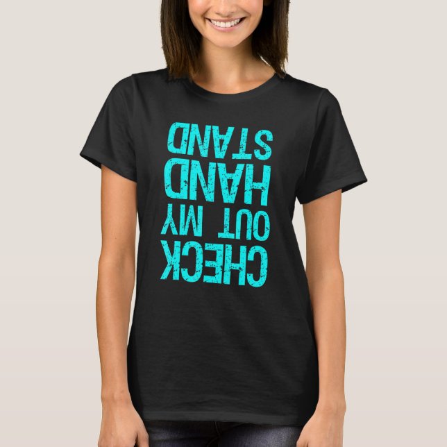 Camiseta Olha A Minha Mão Engraçada Garota De ginástica (Frente)